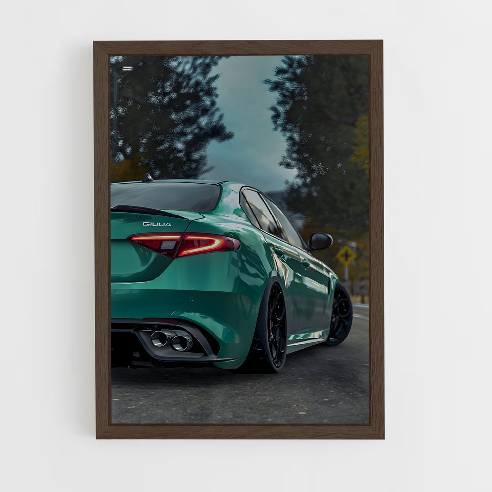 Poster Giulia en Vert – affiche Alfa Romeo (vue 5)